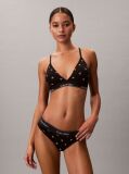 Black Lightly Lined Triangle Bralette - Icon Cotton Modal  Women