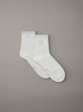 White 2 Pack Short Socks  Women
