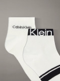 White 2 Pack Quarter Socks  Men