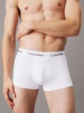 White 3 Pack Low Rise Trunks - Cotton Stretch  Men