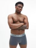 Multi 3 Pack Low Rise Trunks - Steel Micro  Men