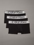 Black 3 Pack Low Rise Trunks - Steel Micro  Men