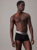 Black 3 Pack Low Rise Trunks - Steel Micro  Men