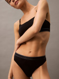 Black Thong - Tonal Logo  Women