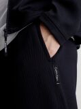 Black Double Waistband Jacquard Joggers  Men