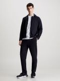 Black Double Waistband Jacquard Joggers  Men