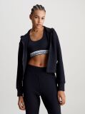Μαύρο Crop Hoodie Με Φερμουάρ  Γυναίκα