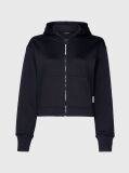 Μαύρο Crop Hoodie Με Φερμουάρ  Γυναίκα