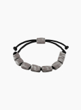 Grey CΚ Metallic Waves Bracelet  Men