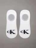 White 2 Pack Invisible Socks   Men