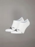 White 2 Pack Invisible Socks   Men