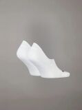 White 2 Pack Invisible Socks   Men