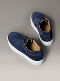 Μπλε Δερμάτινα Sneakers  Άνδρας