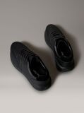 Μαύρο Δερμάτινα Δετά Sneakers  Άνδρας