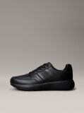 Μαύρο Δερμάτινα Δετά Sneakers  Άνδρας