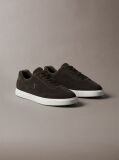 Brown Suede Signature Logo Trainers  Men