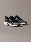 Black Knit Mesh Runner Trainers  Men
