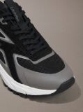 Black Knit Mesh Runner Trainers  Men