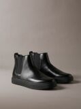 Black Leather Hybrid Cupsole Chelsea Boots  Men