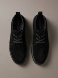 Black Suede Hybrid Cupsole Lace-Up Shoes  Men