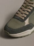 Green Suede Chunky Dad Sneakers  Men