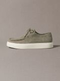 Beige Suede Hybrid Derby Shoes  Men