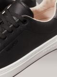 Black Leather Trainers  Women