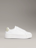 Λευκό Δερμάτινα Sneakers Με Πλατφόρμα  Γυναίκα