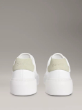 Λευκό Δερμάτινα Sneakers Με Πλατφόρμα  Γυναίκα