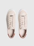 Beige Vulcanised Leather Trainers  Women