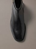 Black Leather Signature Ankle Boots  Women