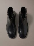 Black Leather Signature Ankle Boots  Women