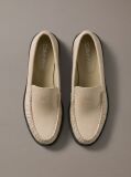 Beige Thea - Leather Pleated Loafers  Women