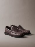 Brown Thea - Leather Pleated Loafers  Women