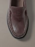 Brown Thea - Leather Pleated Loafers  Women