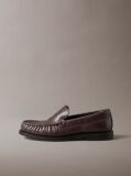 Brown Thea - Leather Pleated Loafers  Women