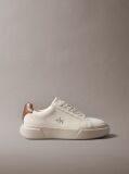 White Leather Durable Traction Chunky Sneakers  Women