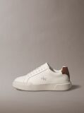 White Leather Durable Traction Chunky Sneakers  Women