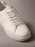 White Leather Durable Traction Chunky Sneakers  Women