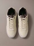 Beige Leather Signature Logo Runner Sneakers  Women
