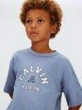 Μπλε Άνετο T-shirt Με Λογότυπο  Αγόρι