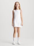White Denim Pinafore Dress  Girls
