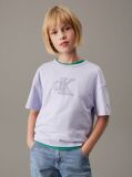 Purple Boxy Logo T-shirt  Girls