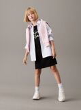 Black Oversized Logo T-shirt Dress  Girls