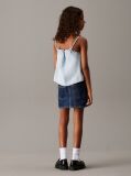 Blue Loose Denim Strap Top  Girls