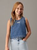 Blue Denim Sleeveless Top  Girls