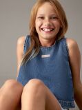 Blue Denim Sleeveless Top  Girls
