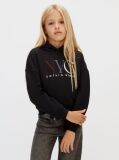 Μαύρο Hoodie Από Fleece Με Λογότυπο  Κορίτσι