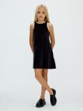 Black A-line Velvet Dress  Girls