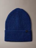 Blue Unisex Ribbed Beanie  Kids Unisex